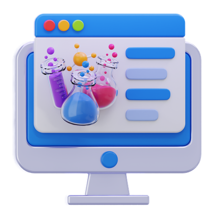 Science Computer  3D Icon