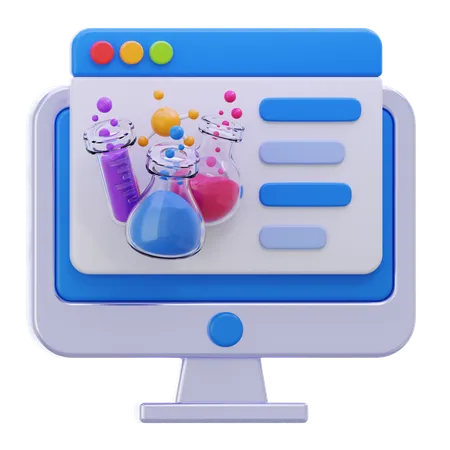 Science Computer  3D Icon