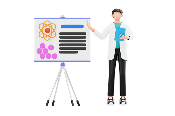 科学会議  3D Illustration