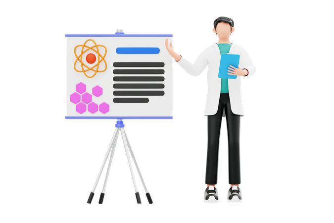 Scientific Conference  3D Illustration