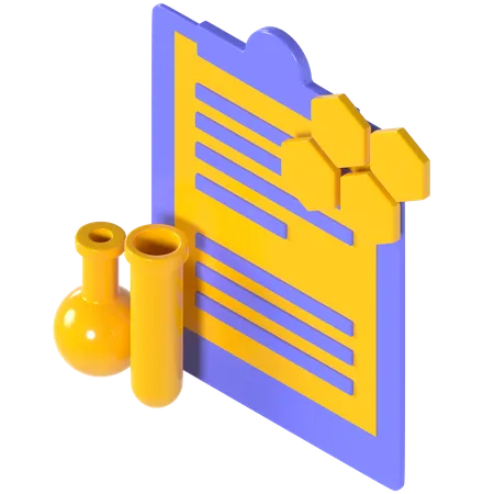 Scientific report  3D Icon