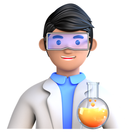 Scientifique masculin 3D Icon
