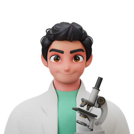 Scientist Man  3D Icon