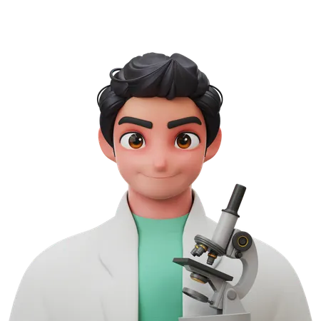 Scientist Man  3D Icon