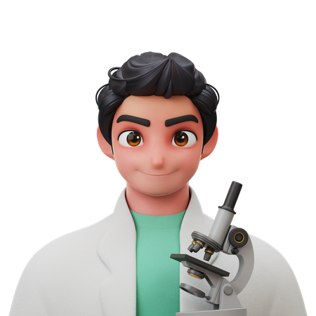 Scientist Man 3D Illustration