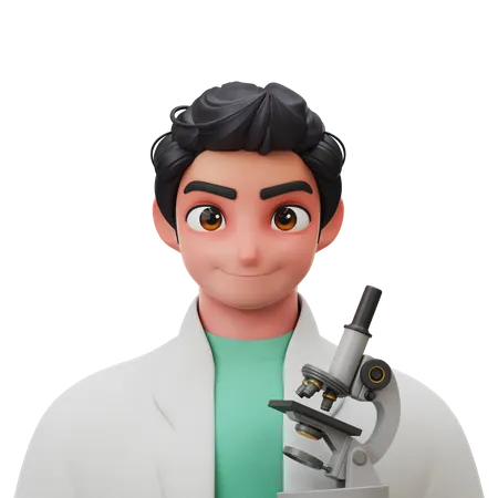 Scientist Man  3D Illustration