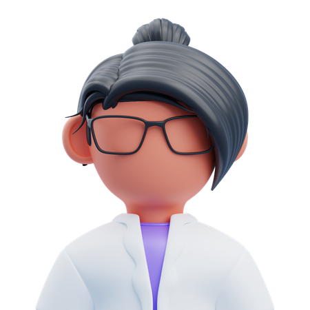 Scientist Woman  3D Icon