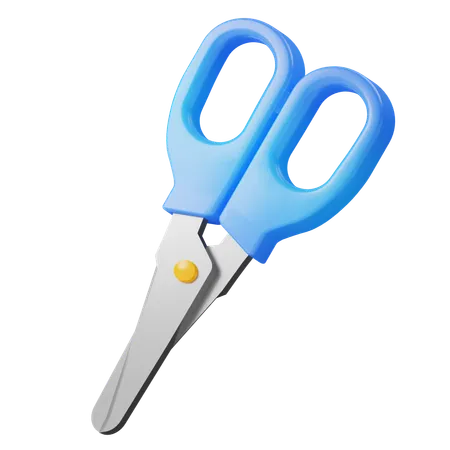 Blue Scissor 3 D Icon Vector Cutting Cutter 3D Icon