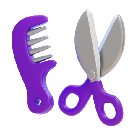 SCISSOR & COMB  3D Icon