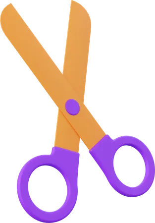 Scissors 3 D Illustration Elements Of School Supplies 3D Icon