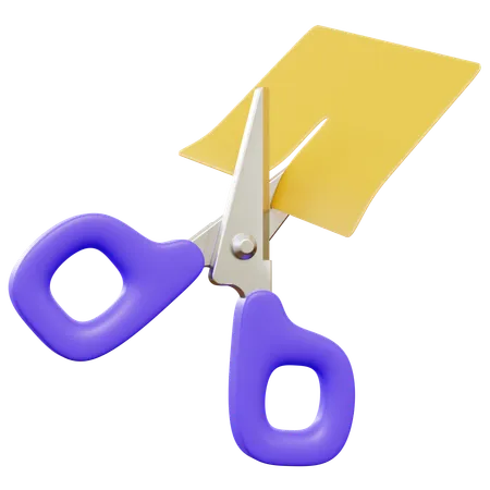 Scissors and paper  3D Icon