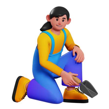 Scoop Girl  3D Icon
