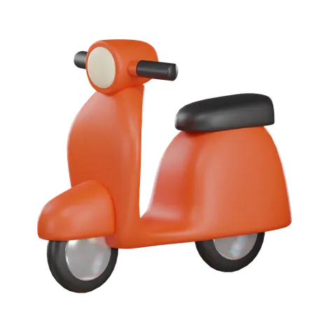 3 D Render Classic Motor Scooter 3D Icon