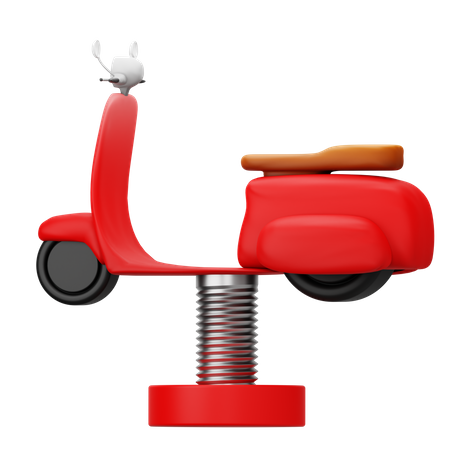 Scooter de balanço de primavera  3D Icon