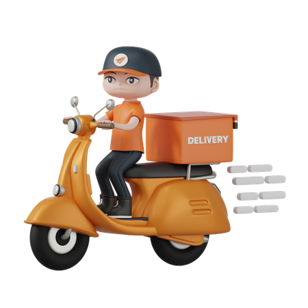 Scooter de entrega  3D Icon