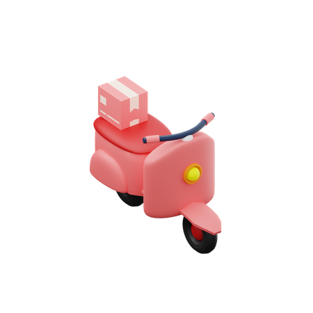 Scooter de reparto  3D Illustration