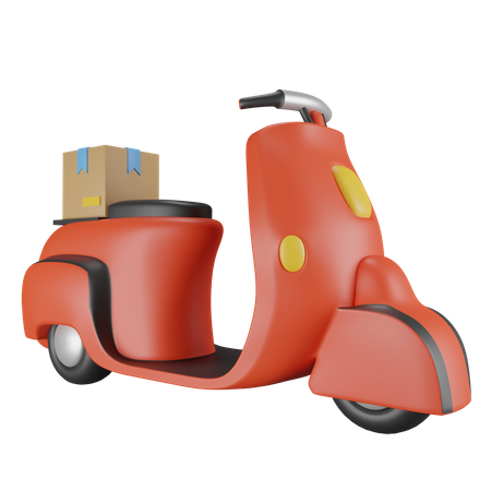 Scooter de reparto  3D Illustration