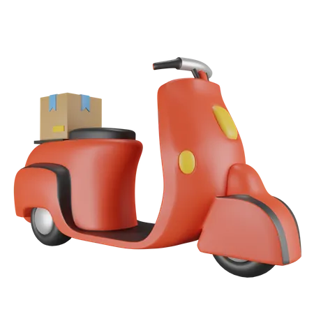 Scooter de reparto  3D Illustration