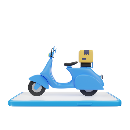 Scooter de reparto  3D Icon