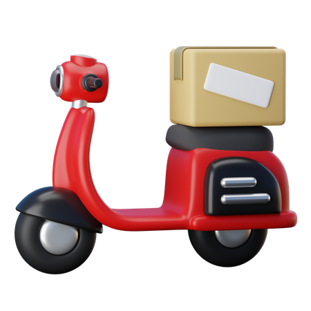 Scooter de mensajería de reparto  3D Icon