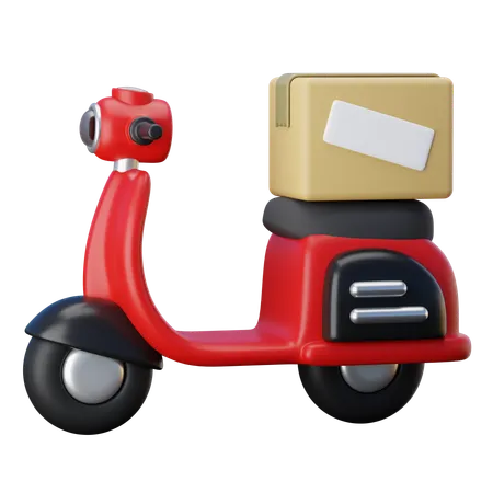 Scooter de mensajería de reparto  3D Icon