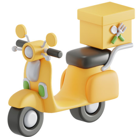 Scooter delivery  3D Icon