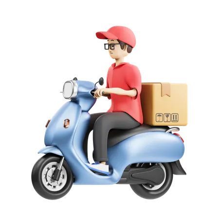 Scooter Delivery  3D Icon