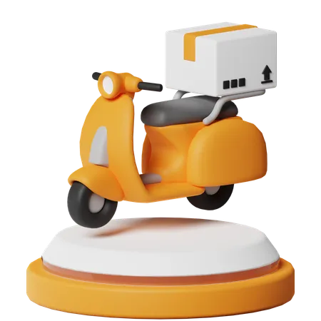 Scooter Delivery  3D Icon