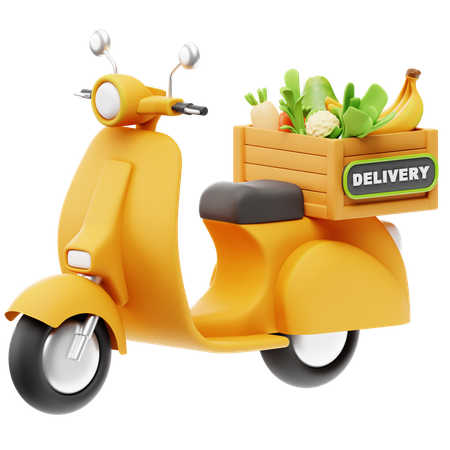 Scooter Delivery  3D Icon