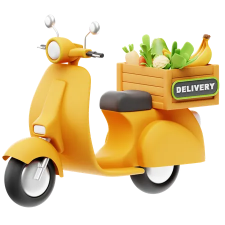 Scooter Delivery  3D Icon