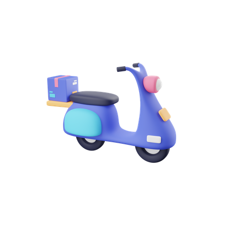 Scooter Delivery  3D Icon