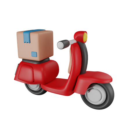 Scooter Delivery  3D Icon