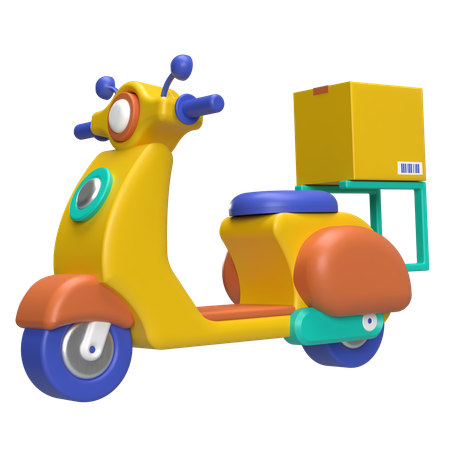 Scooter Delivery  3D Icon