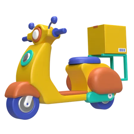 Scooter Delivery  3D Icon