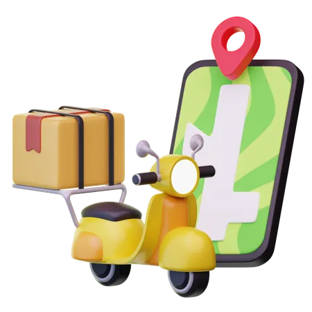 Scooter Delivery  3D Icon