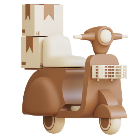 Scooter Delivery  3D Icon