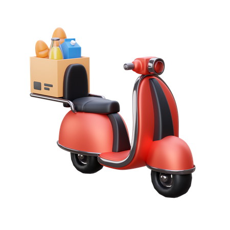 Scooter Delivery  3D Icon