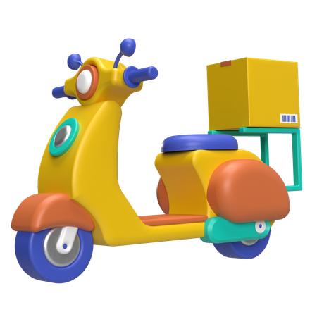 Scooter Delivery  3D Icon