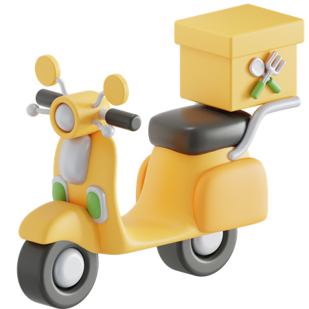 Scooter delivery  3D Icon