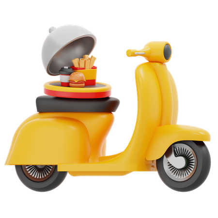 Scooter Delivery  3D Icon