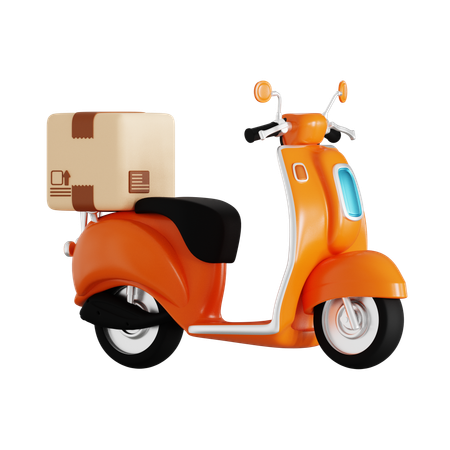 Scooter Delivery  3D Icon