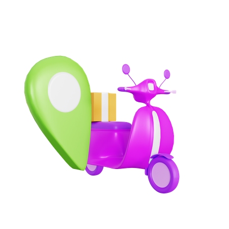 Scooter Delivery 3D Icon