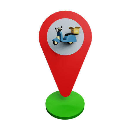 Scooter Delivery Service  3D Icon