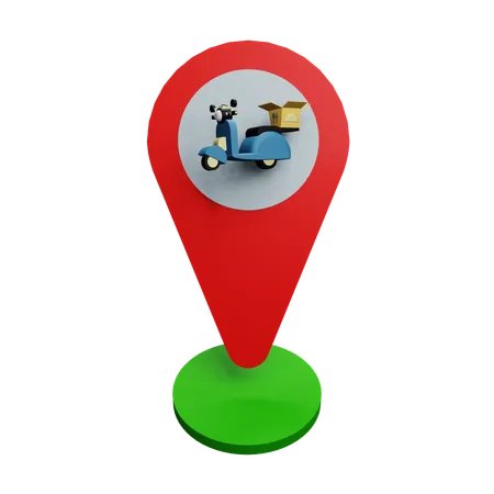 Scooter Delivery Service  3D Icon