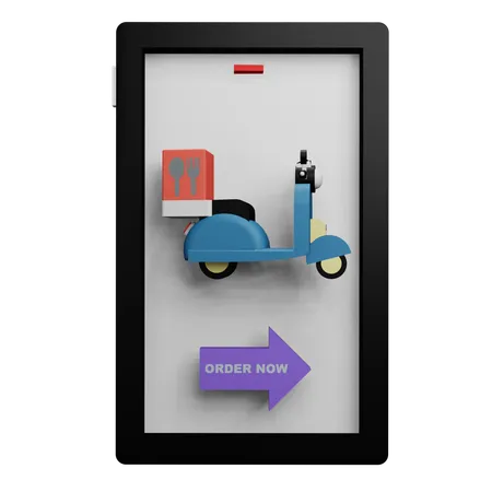 Scooter Delivery Service  3D Icon