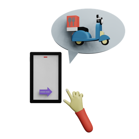 Scooter Delivery Service  3D Icon