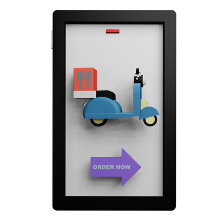 Scooter Delivery Service  3D Icon