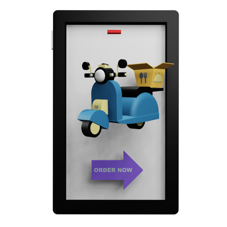Scooter Delivery Service  3D Icon