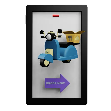Scooter Delivery Service  3D Icon