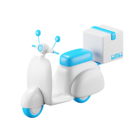Scooter Delivery Service  3D Icon